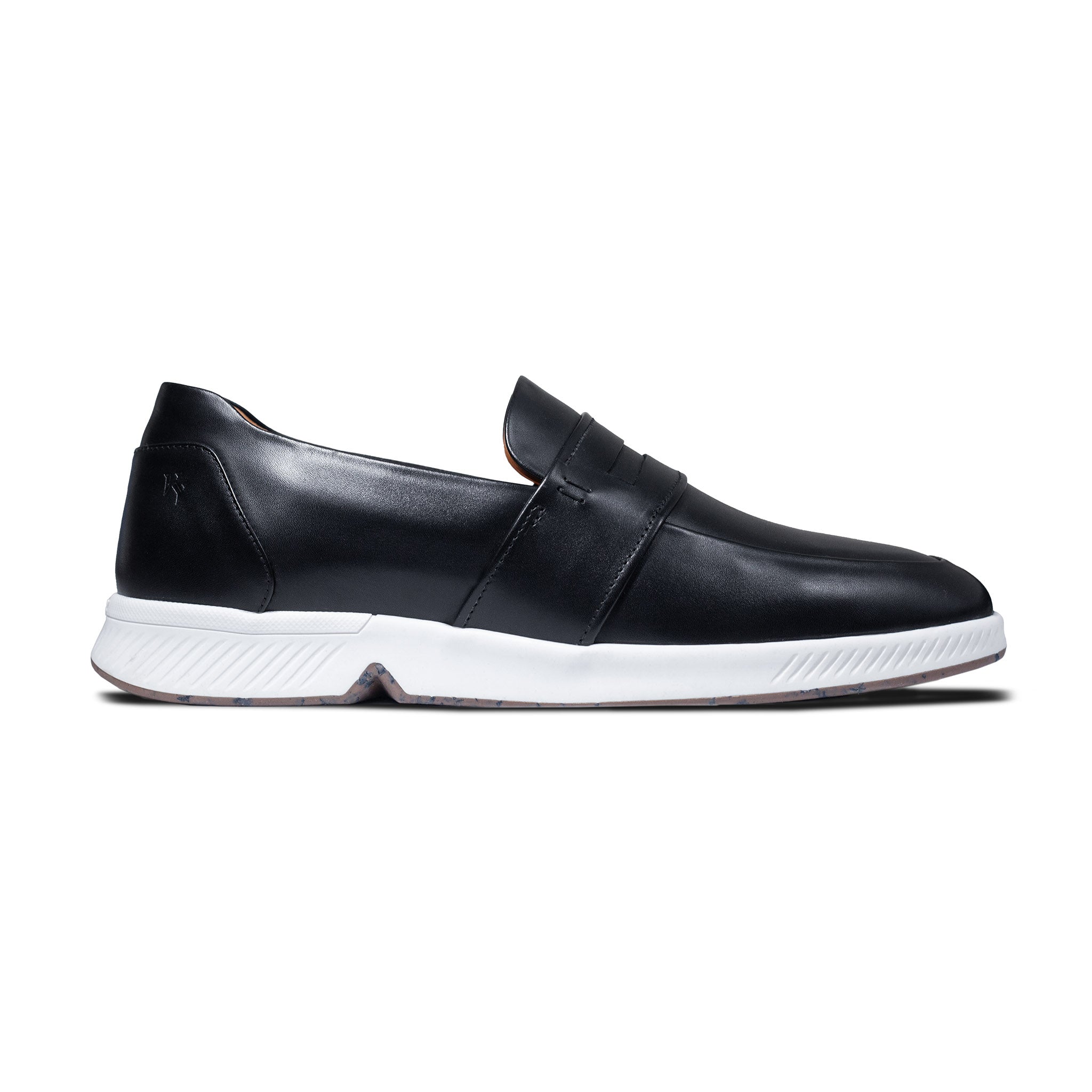 KANREY leather shoes for men in black – Model CHITO – Side view.