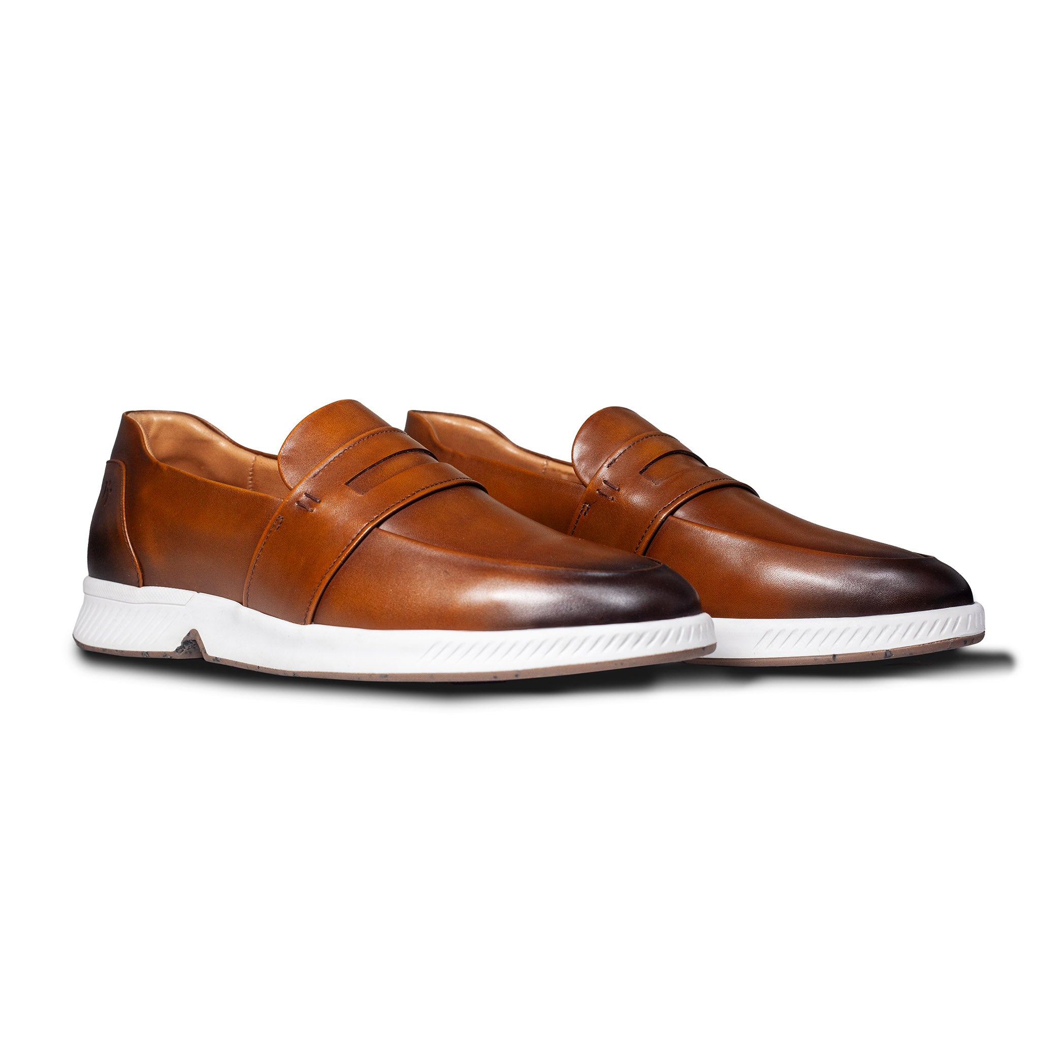 KANREY business casual shoes for men in tan – Model CHITO – Front view.