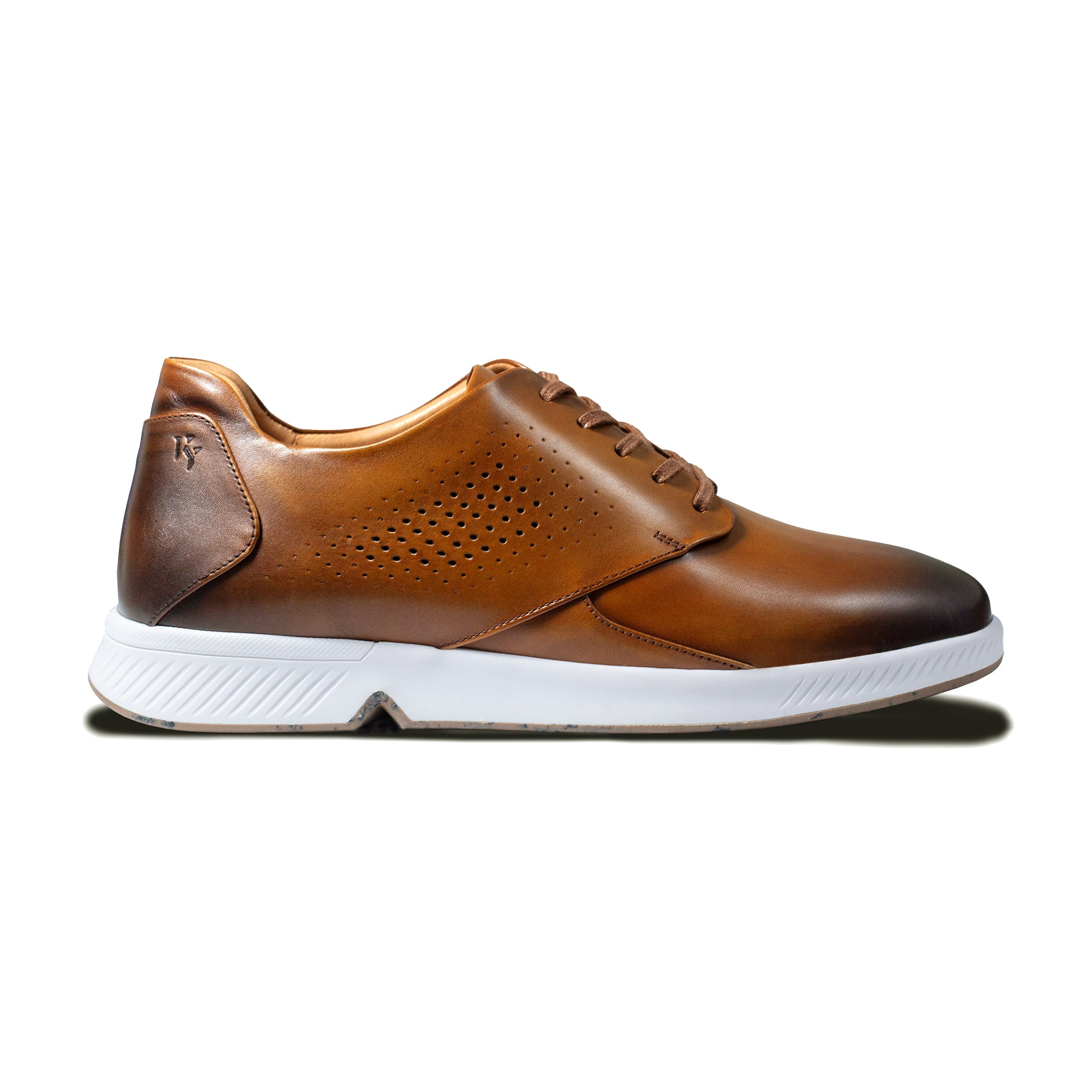 KANREY formal shoes in tan – Model RONIN – Side view.