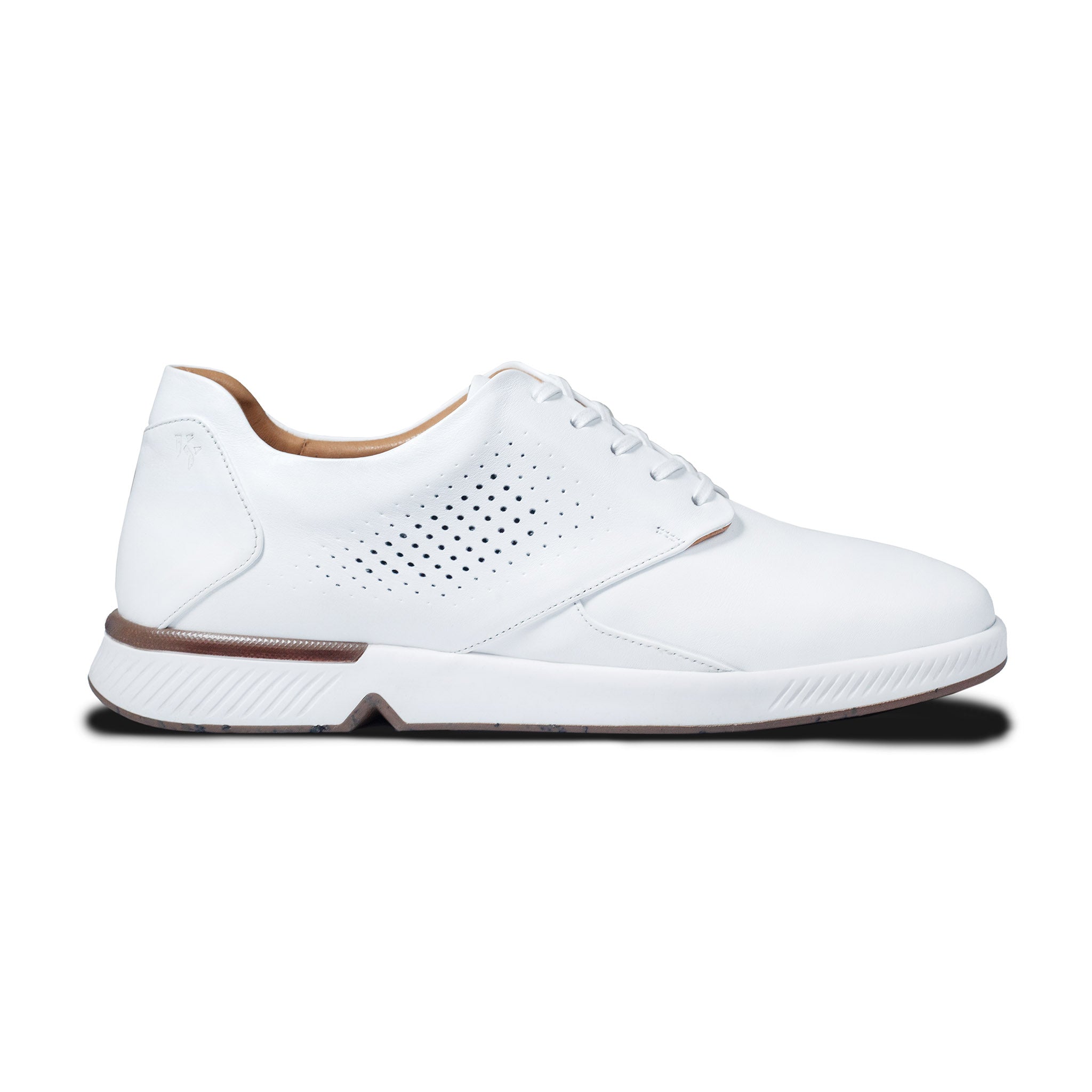 KANREY derby shoes in white – Model RONIN – Side view.